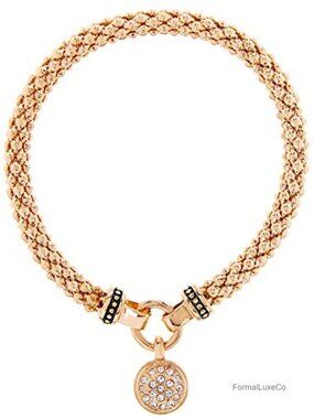 Nine West Women's Gold Tone Crystal Stretch Bracelet Set Stackable Jewelry